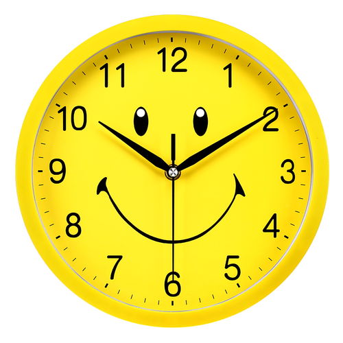 静音卡通挂钟 守护儿童梦境与教室秩序的简约美学