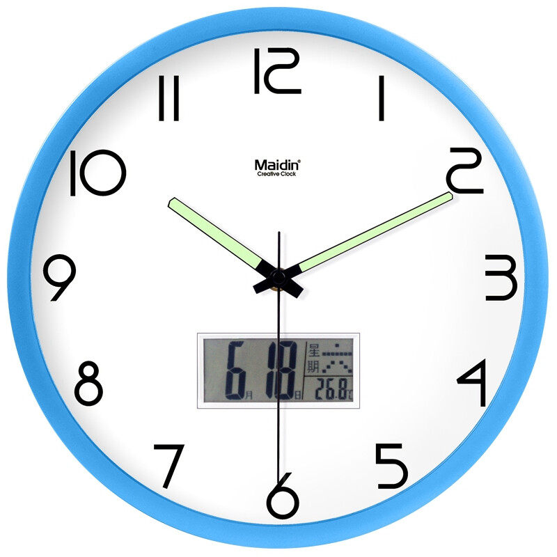 静夜时光，点亮家居艺术 麦丁607夜光黄日历挂钟评测